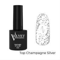 VELVET, Top Champagne Matte Silver (10 мл)